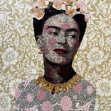 Frida Kahlo portrait original collage by Maya Land