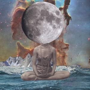 Full moon lady original collage