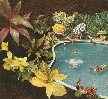 Print of Dada Floral Collage by Maya Land