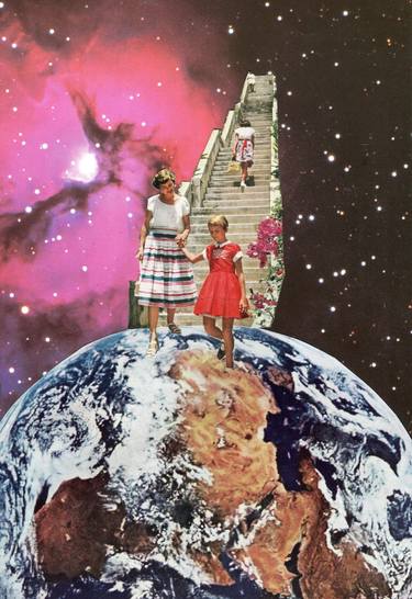 Print of Outer Space Collage by Maya Land