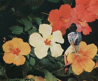 Original Dada Floral Collage by Maya Land