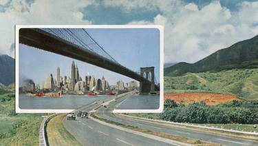 Original Dada Landscape Collage by Maya Land