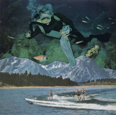 Original Dada Seascape Collage by Maya Land