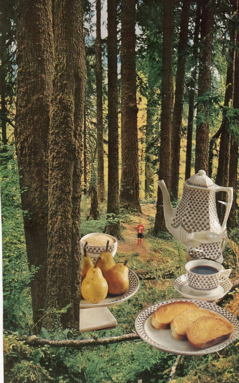 Afternoon tea in the forest Collage by Maya Land