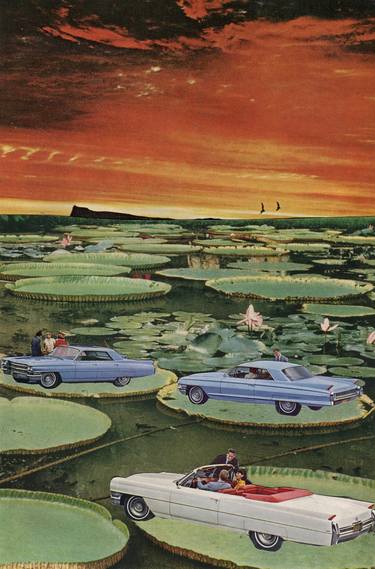 Original Surrealism Car Collage by Maya Land