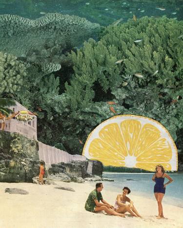 Print of Surrealism Beach Collage by Maya Land