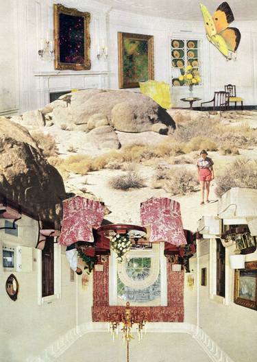 Original Dada Landscape Collage by Maya Land