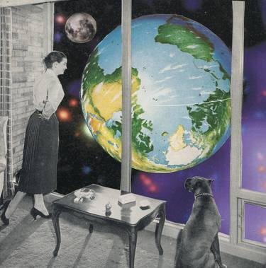 Print of Surrealism Outer Space Collage by Maya Land