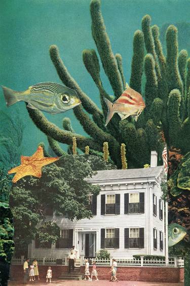 Original Dada Seascape Collage by Maya Land