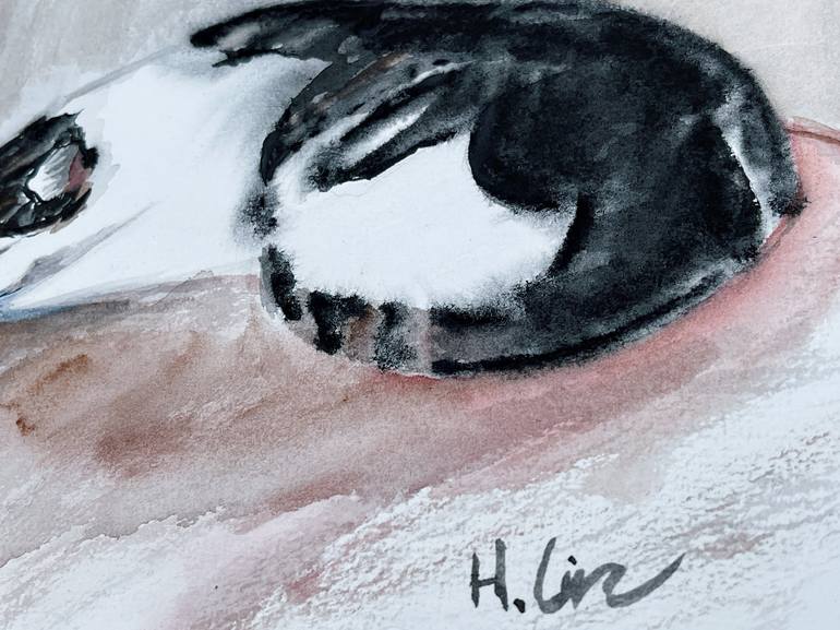 Original Contemporary Cats Painting by HSIN LIN