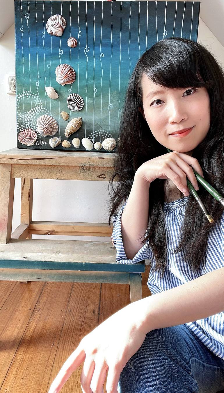 Original Abstract Expressionism Abstract Mixed Media by Hsin Lin