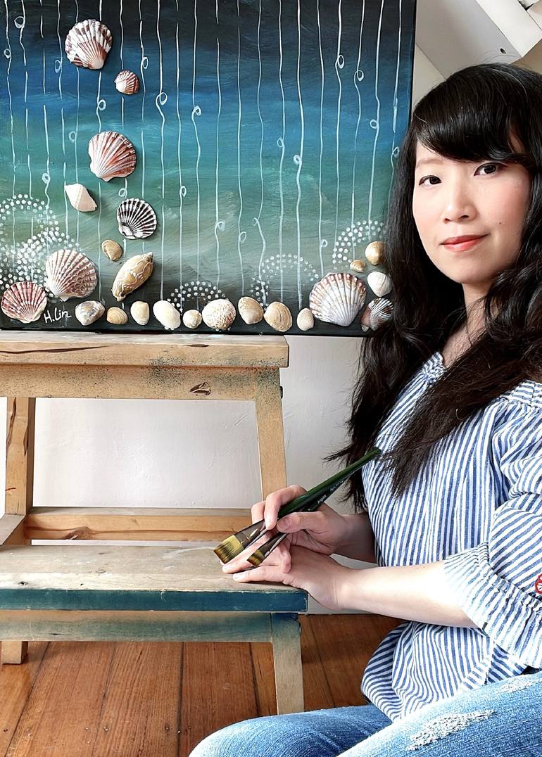 Original Abstract Expressionism Abstract Mixed Media by Hsin Lin