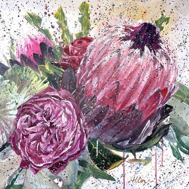 Romance Always - Protea and Roses thumb