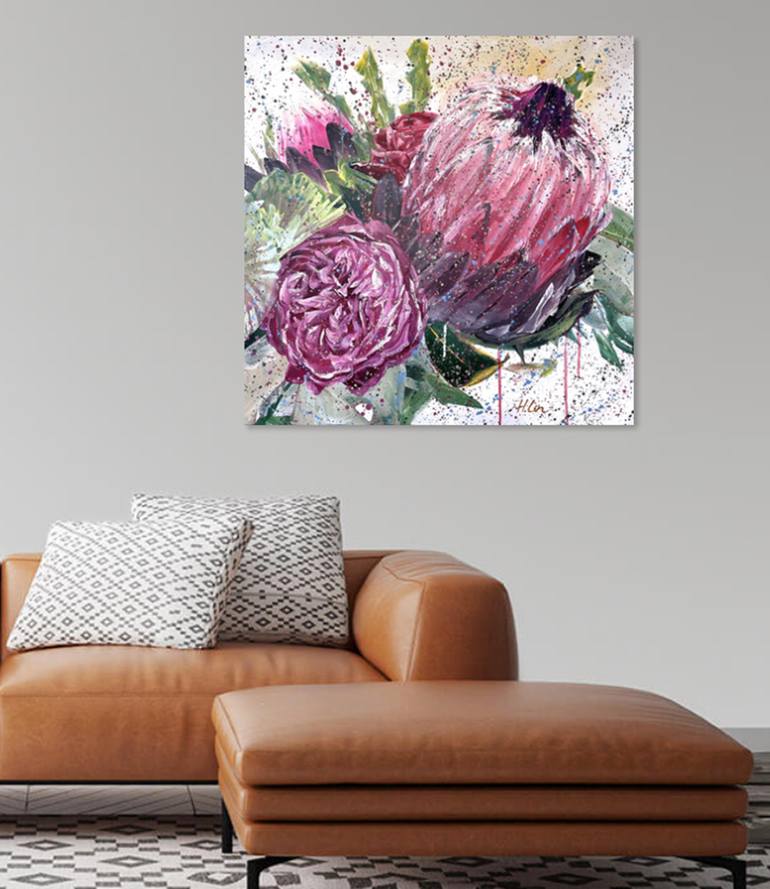 Original Abstract Expressionism Still Life Painting by Hsin Lin