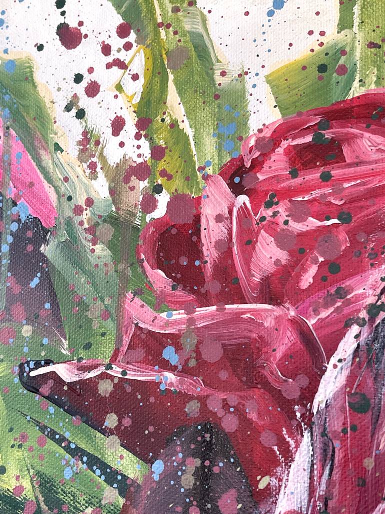 Original Abstract Expressionism Still Life Painting by Hsin Lin