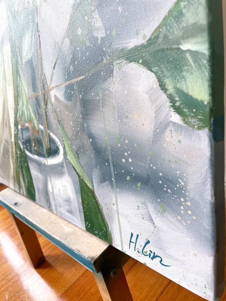 Original Abstract Expressionism Still Life Painting by Hsin Lin