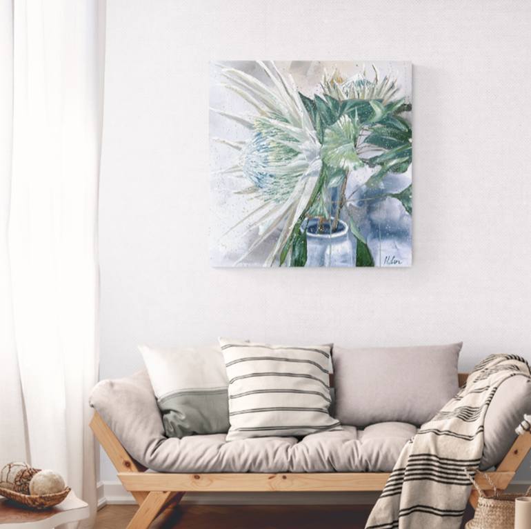 Original Abstract Expressionism Still Life Painting by Hsin Lin