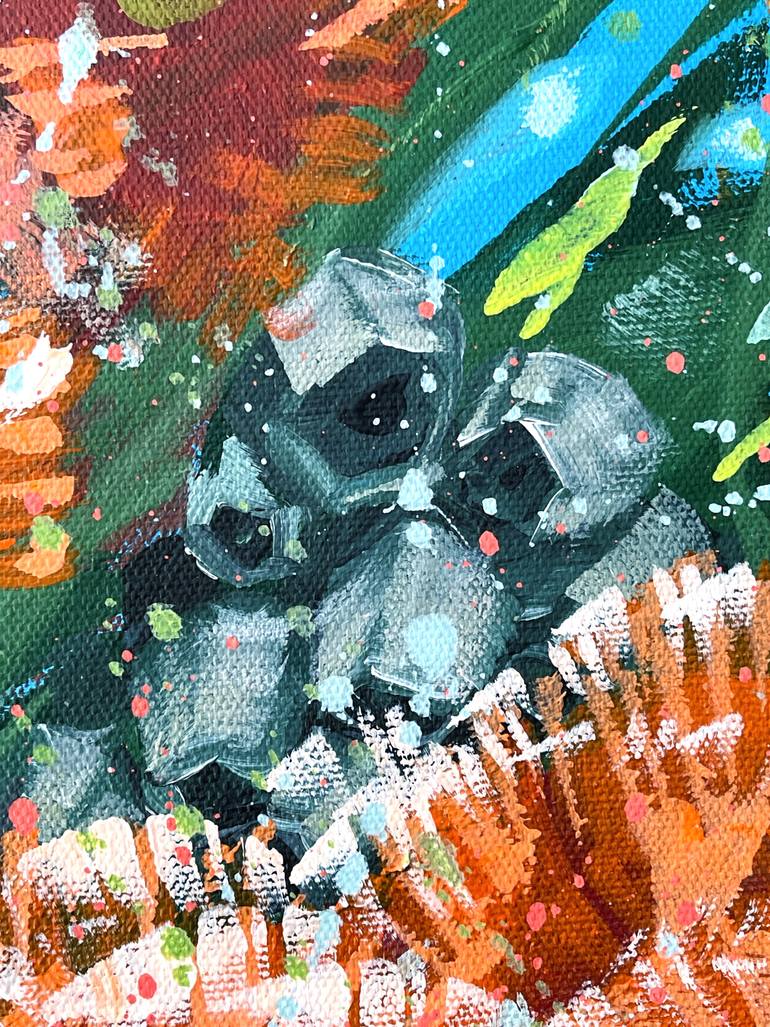 Original Abstract Expressionism Still Life Painting by Hsin Lin