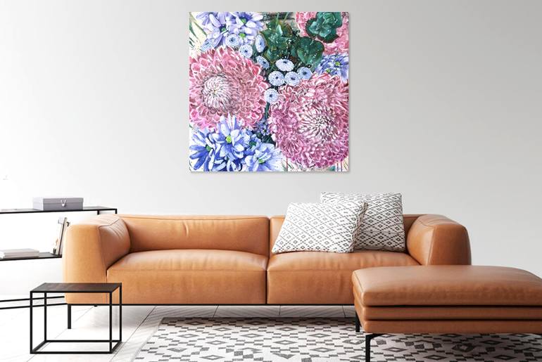 Original Abstract Expressionism Still Life Painting by Hsin Lin