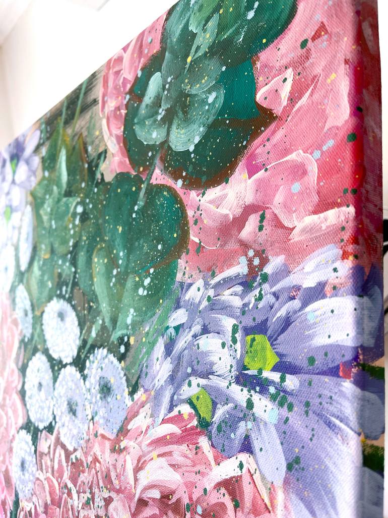 Original Abstract Expressionism Still Life Painting by Hsin Lin