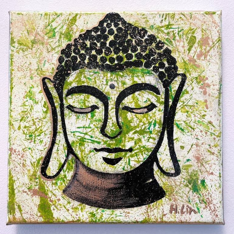 Original Abstract Religion Painting by Hsin Lin