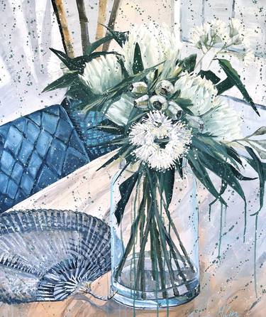 Original Abstract Expressionism Still Life Painting by Hsin Lin