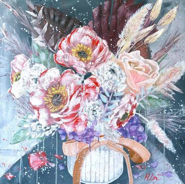 Original Abstract Expressionism Abstract Painting by Hsin Lin