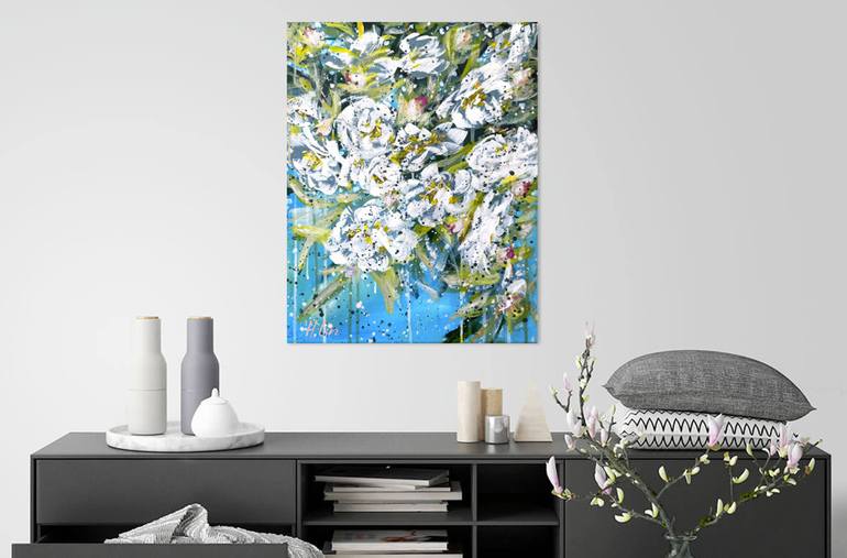 Original Abstract Still Life Painting by Hsin Lin