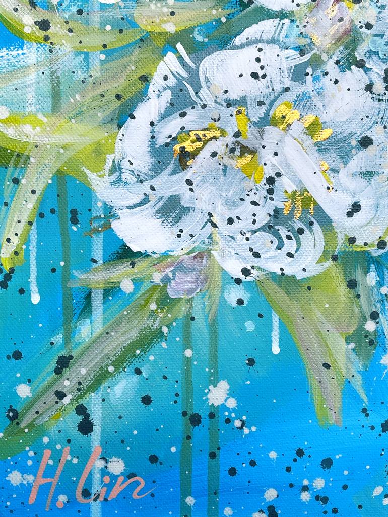 Original Abstract Still Life Painting by Hsin Lin