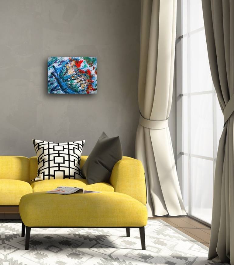 Original Abstract Expressionism Abstract Painting by Hsin Lin