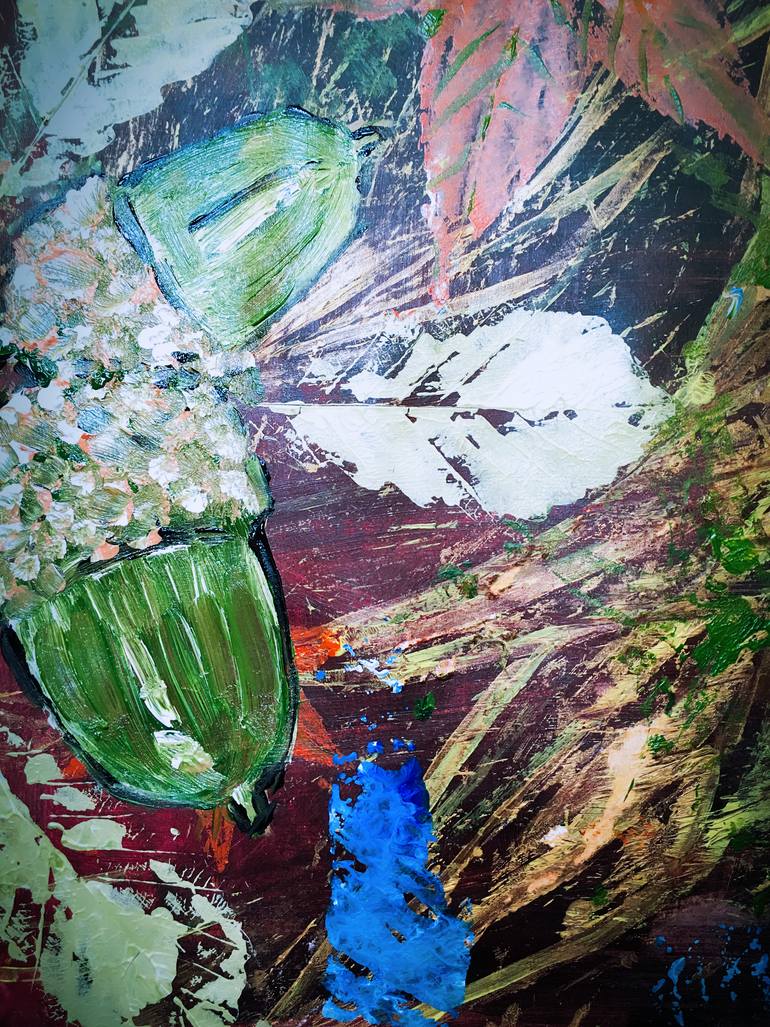 Original Abstract Botanic Painting by Hsin Lin