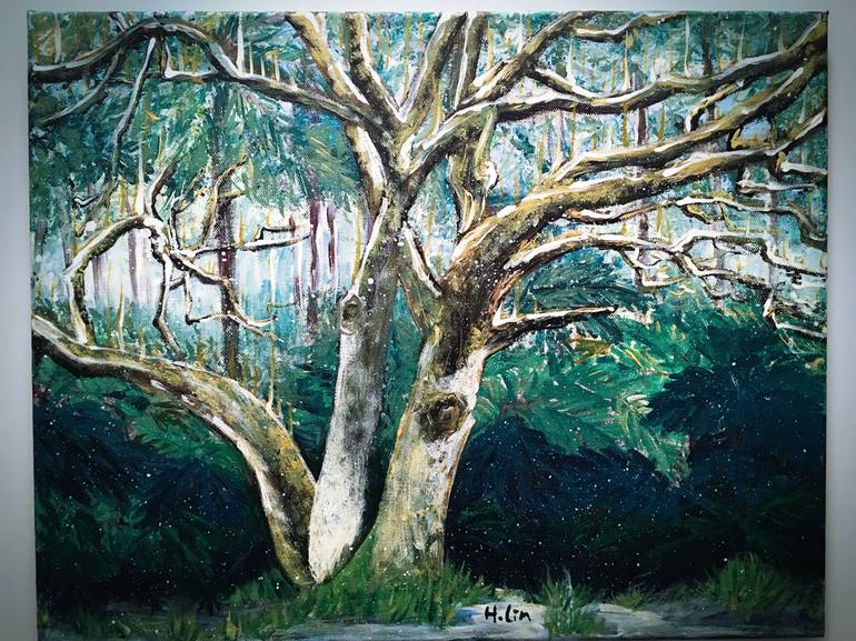 Original Fine Art Nature Painting by Hsin Lin