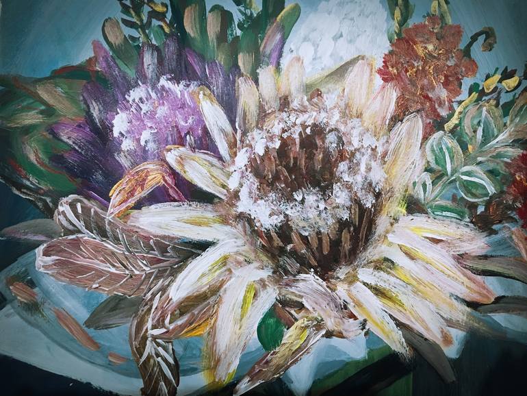 Original Abstract Still Life Painting by Hsin Lin