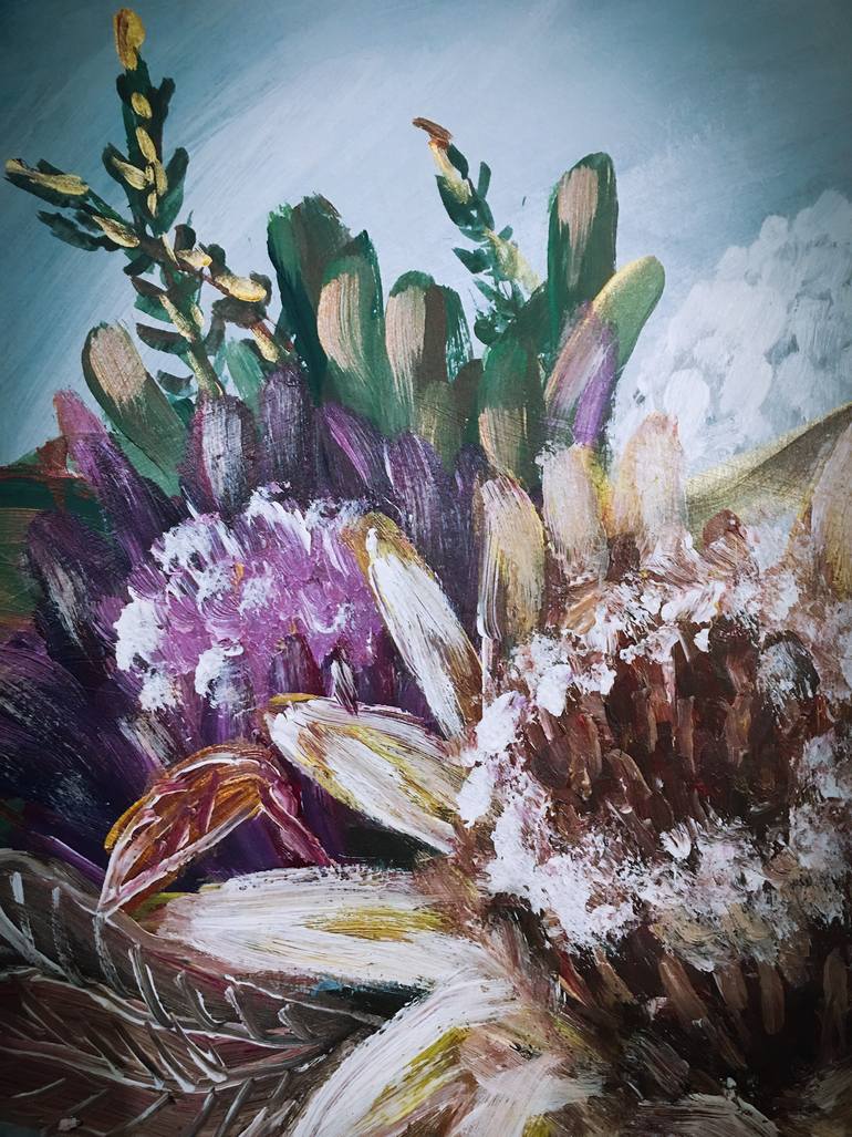 Original Abstract Still Life Painting by Hsin Lin