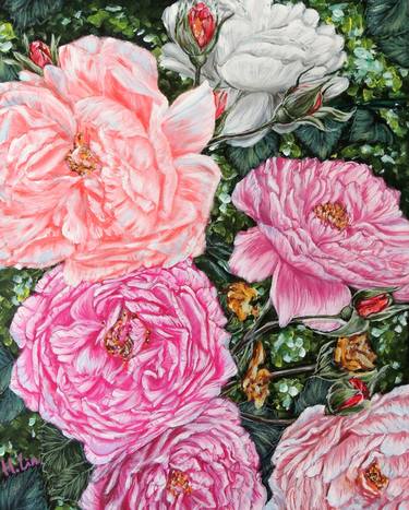 Print of Photorealism Floral Paintings by HSIN LIN