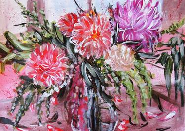 Print of Abstract Floral Paintings by HSIN LIN