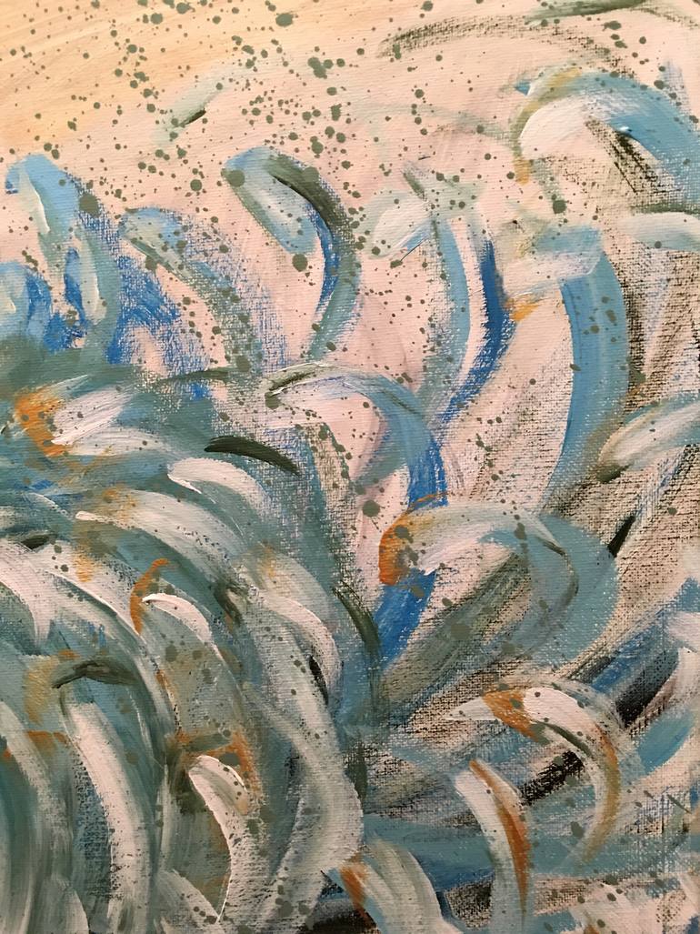 Original Abstract Floral Painting by Hsin Lin