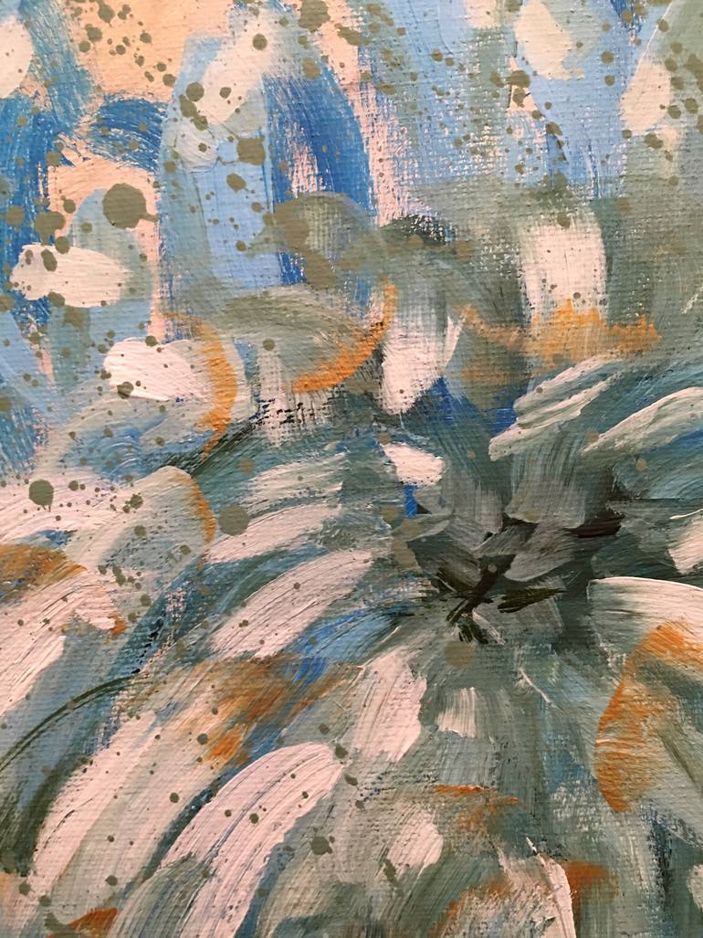 Original Abstract Floral Painting by Hsin Lin