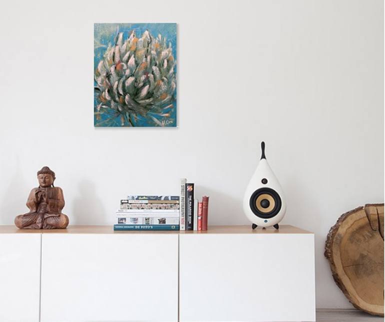 Original Abstract Floral Painting by Hsin Lin