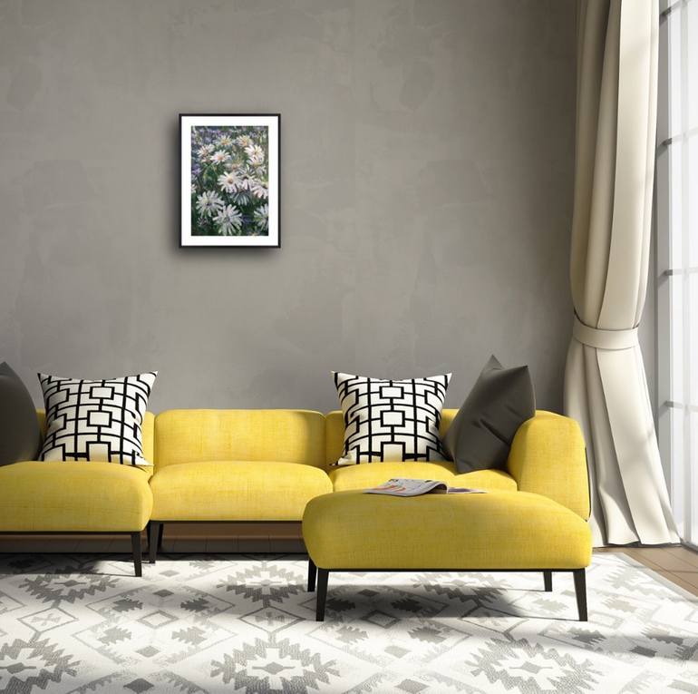 Original Abstract Floral Painting by Hsin Lin