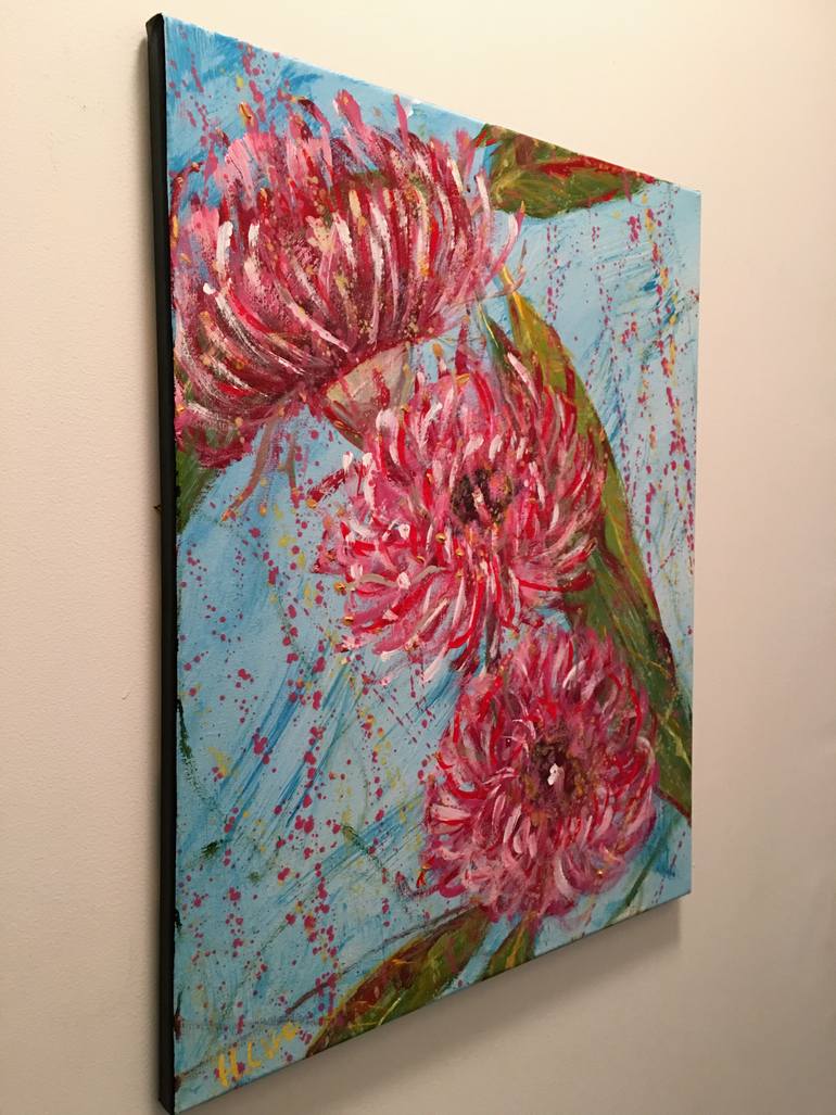 Original Abstract Floral Painting by Hsin Lin