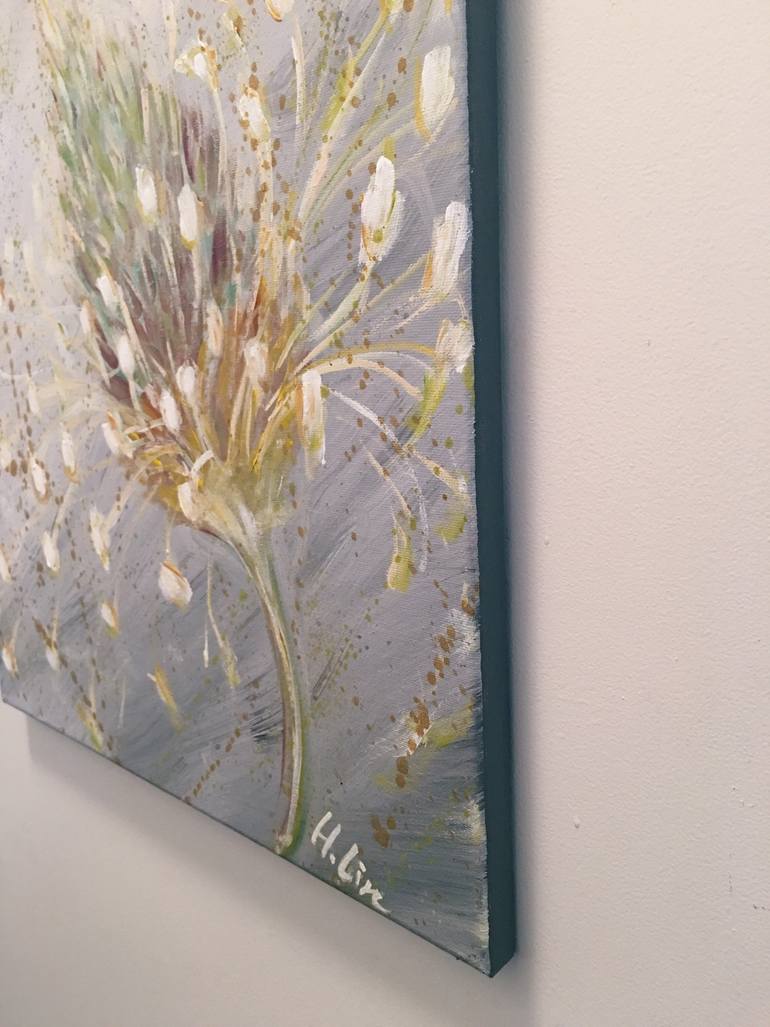 Original Abstract Botanic Painting by Hsin Lin