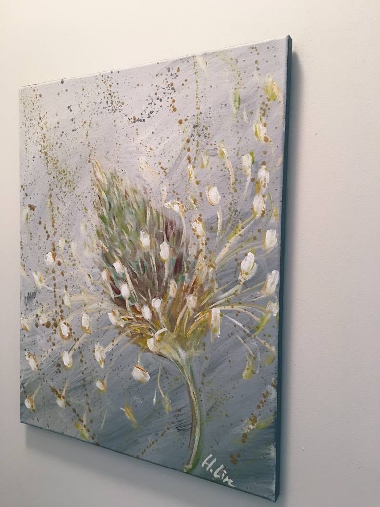 Original Abstract Botanic Painting by Hsin Lin