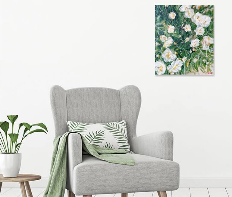 Original Abstract Floral Painting by Hsin Lin