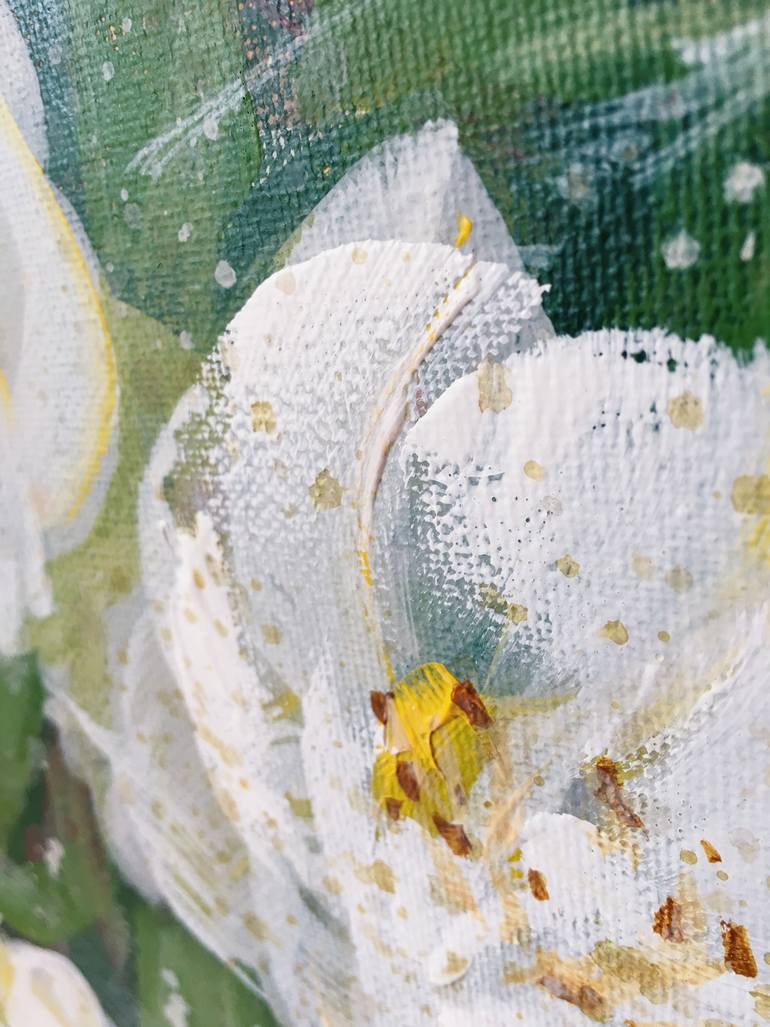 Original Abstract Floral Painting by Hsin Lin