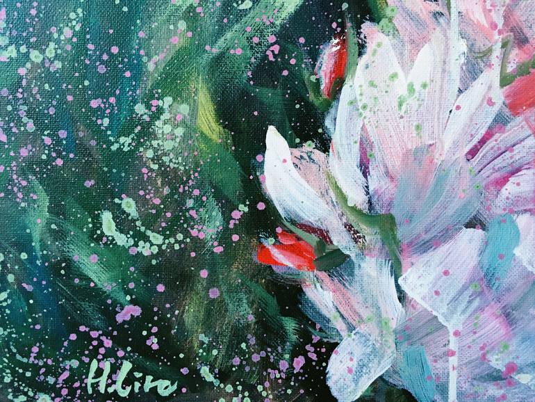 Original Abstract Floral Painting by Hsin Lin