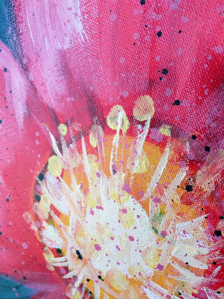 Original Modernism Floral Painting by Hsin Lin