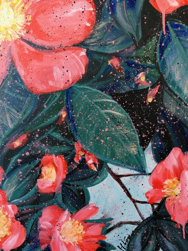 Original Modernism Floral Painting by Hsin Lin