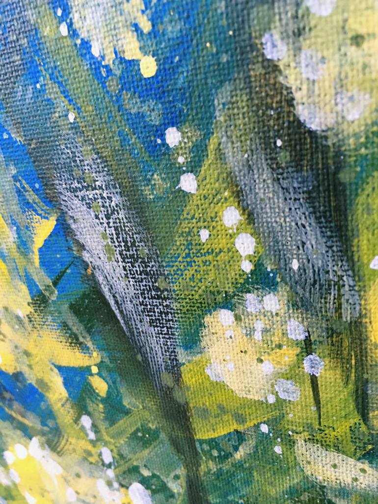 Original Abstract Botanic Painting by Hsin Lin