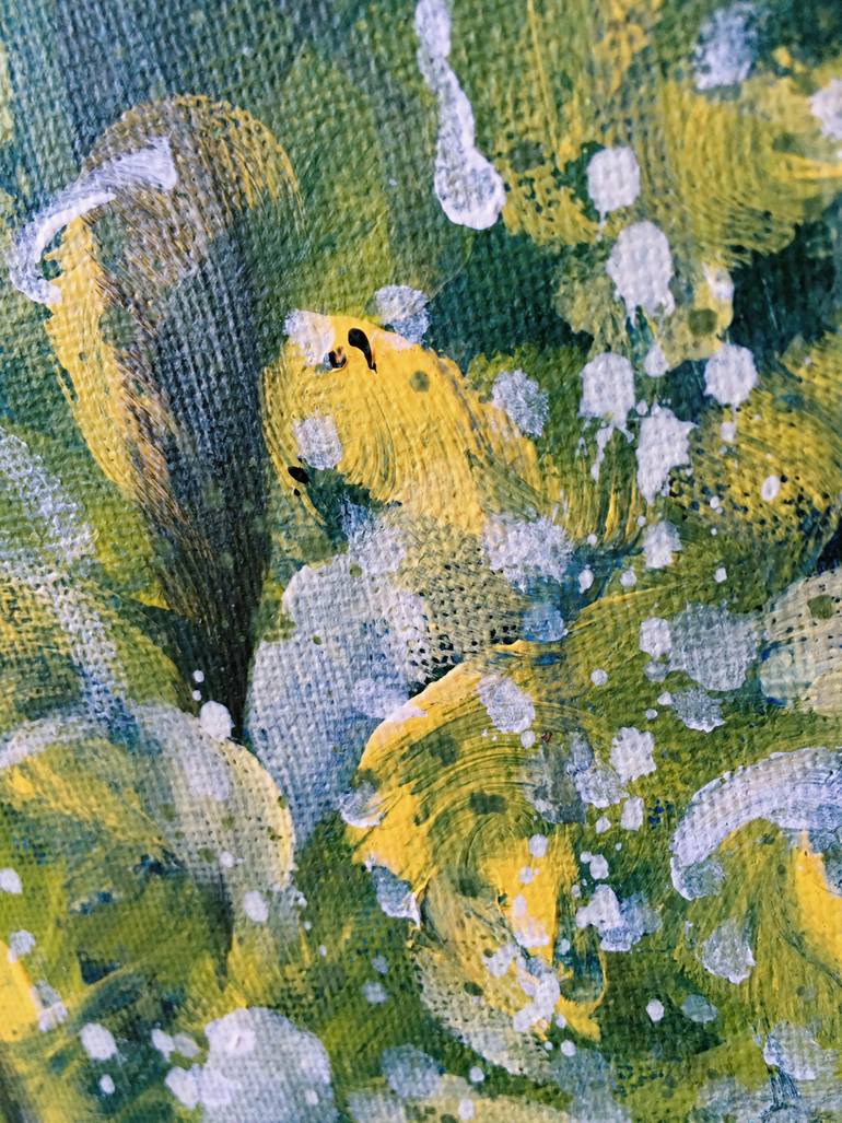 Original Abstract Botanic Painting by Hsin Lin